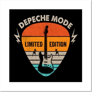 Vintage Depeche Mode Name Guitar Pick Limited Edition Birthday Posters and Art